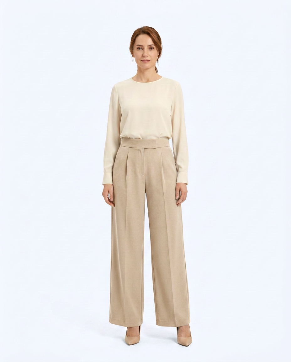 Purelya™ | Pantalon de tailleur taille haute — infroissable, élasticité 4 sens