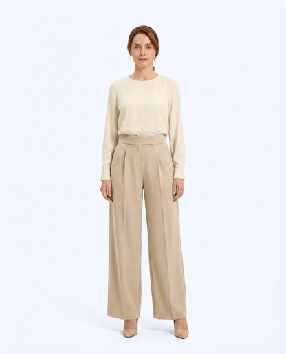Purelya™ | Pantalon de tailleur taille haute — infroissable, élasticité 4 sens