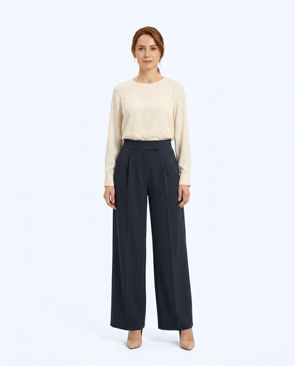 Purelya™ | Pantalon de tailleur taille haute — infroissable, élasticité 4 sens