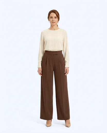 Purelya™ | Pantalon de tailleur taille haute — infroissable, élasticité 4 sens