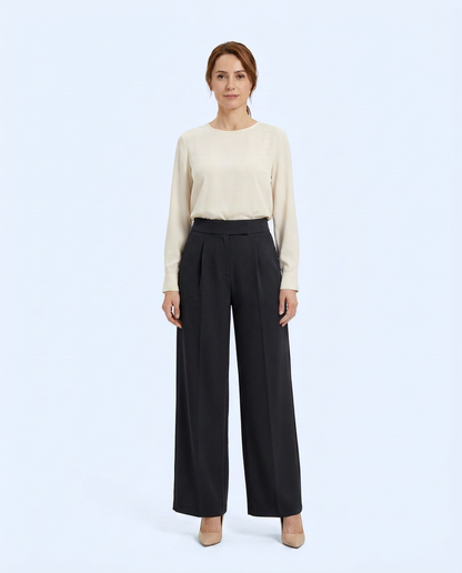 Purelya™ | Pantalon de tailleur taille haute — infroissable, élasticité 4 sens