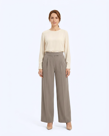 Purelya™ | Pantalon de tailleur taille haute — infroissable, élasticité 4 sens