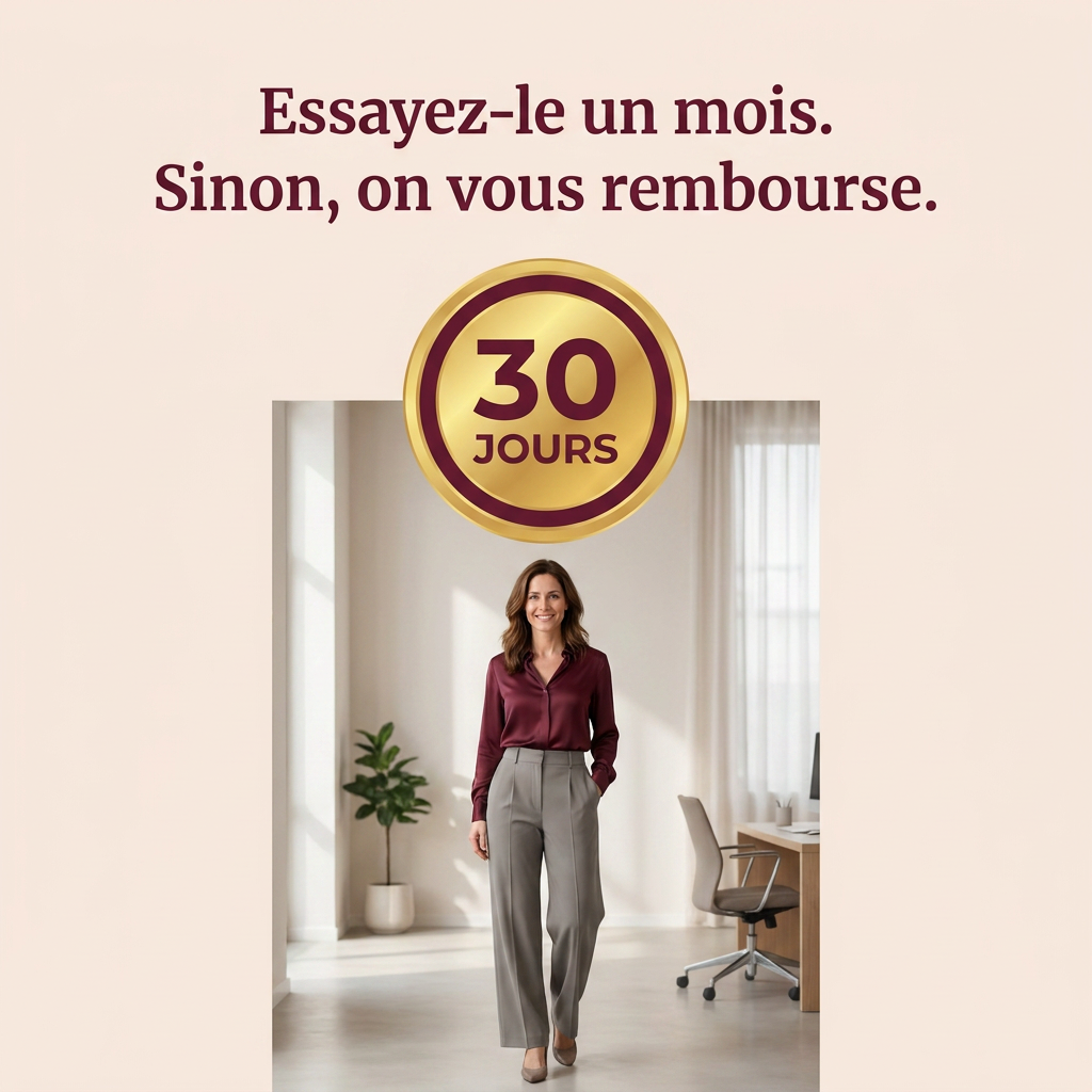 Purelya™ | Pantalon de tailleur taille haute — infroissable, élasticité 4 sens