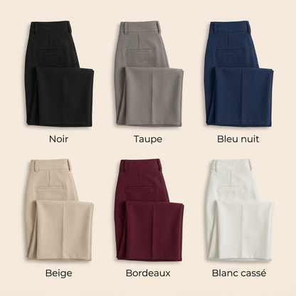Purelya™ | Pantalon de tailleur taille haute — infroissable, élasticité 4 sens