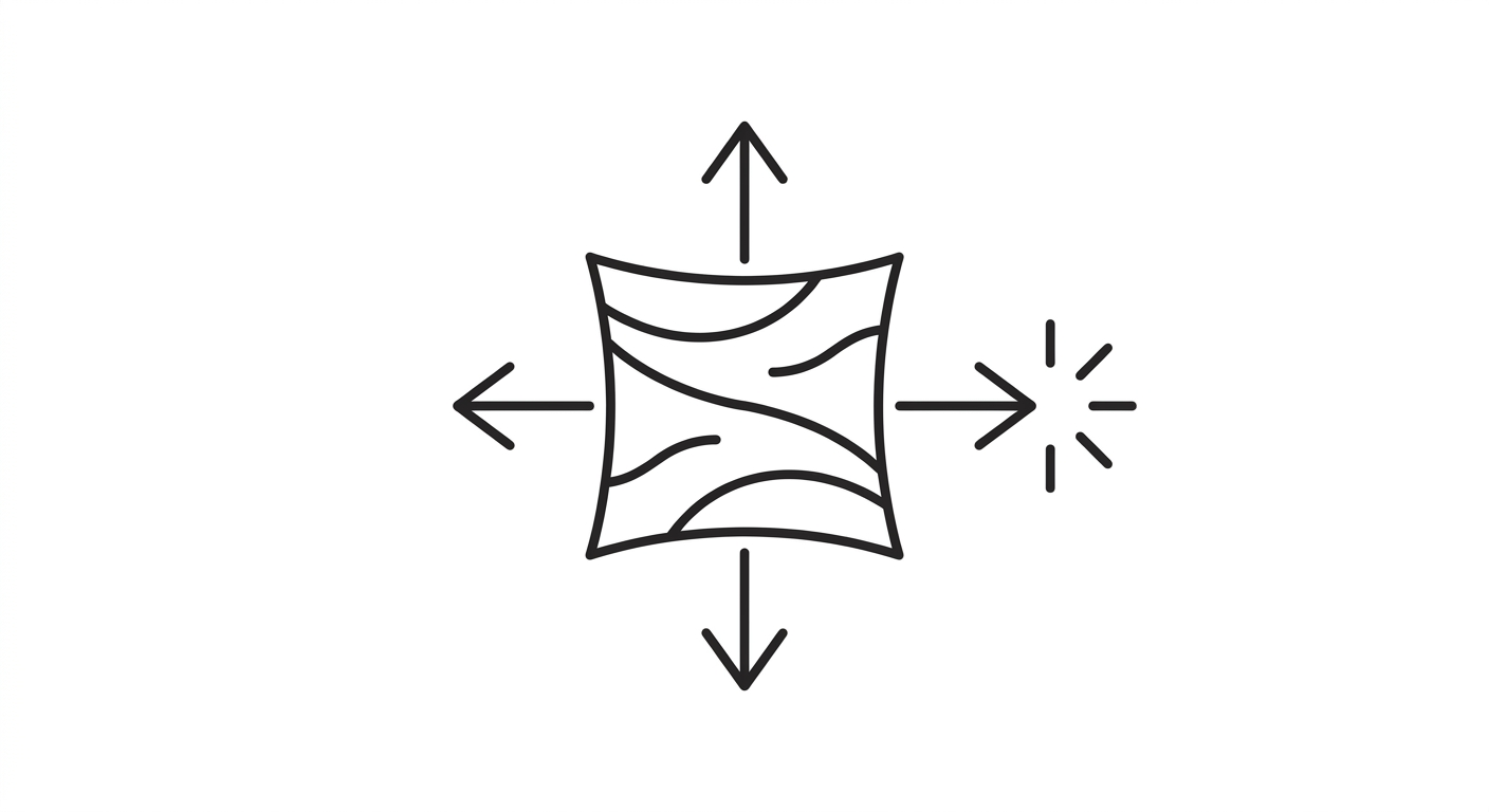 Icône élasticité quatre directions